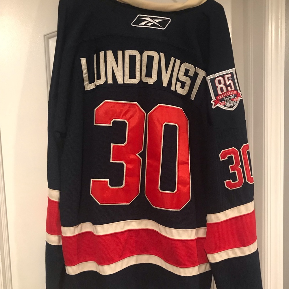 Henrik Lundqvist #30 New York Rangers Heritage Jersey W 85th Anniversar Patch 54